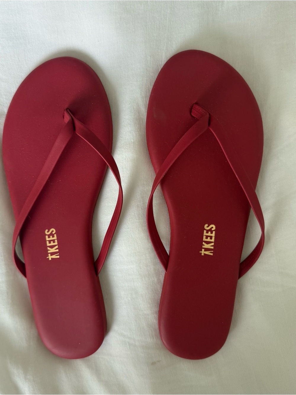TKEES Burgundy Minimal Flip Sandals